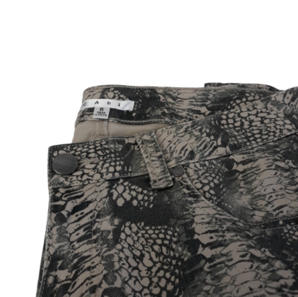 Cabi Diamondback skinny jeans snake print size 6 - Picture 5 of 12